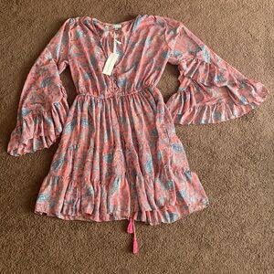 Floral Paisley Button-Down Dress